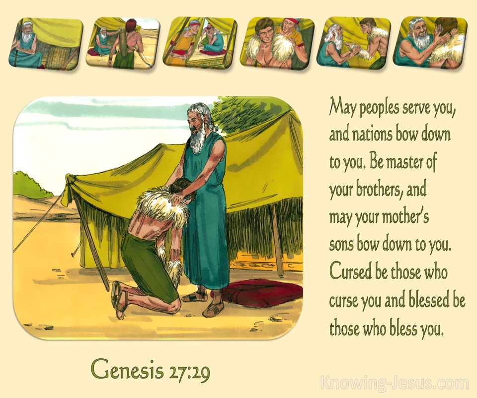 Genesis 27:29 May Peoples Serve You (beige)